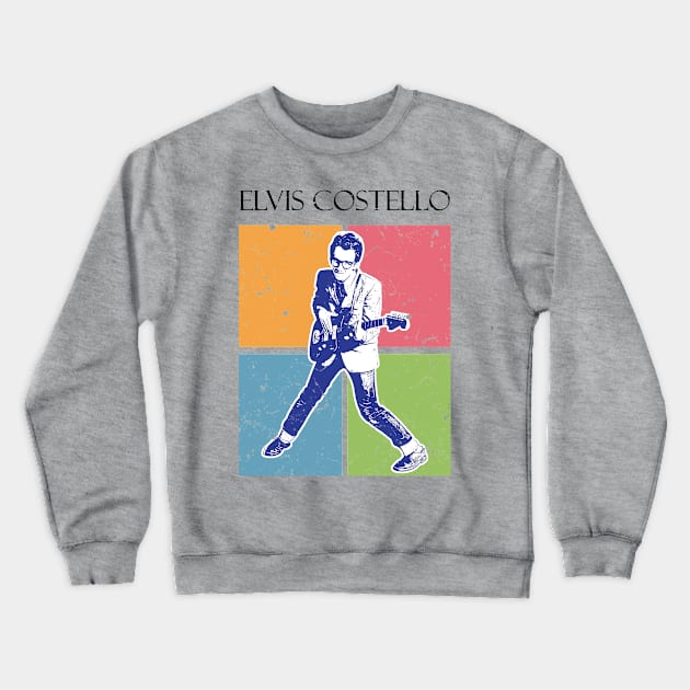 Elvis Costello Crewneck Sweatshirt by Yopi